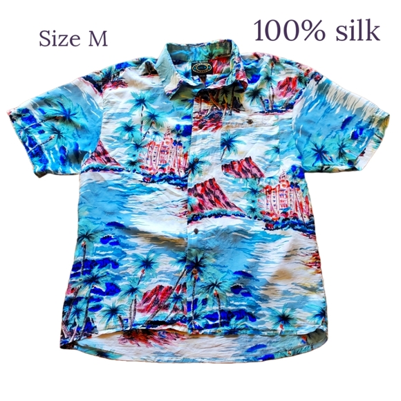 Hawaiian silk company Other - Hawaiian SILK Company casual button up shirt, size Medium, vacation, beach